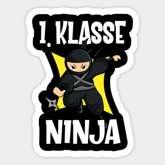 Schulkind 1. Klasse Ninja Sticker by Foxxy Merch